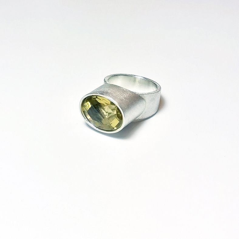 Ring | recyceltes Silber, Citrin